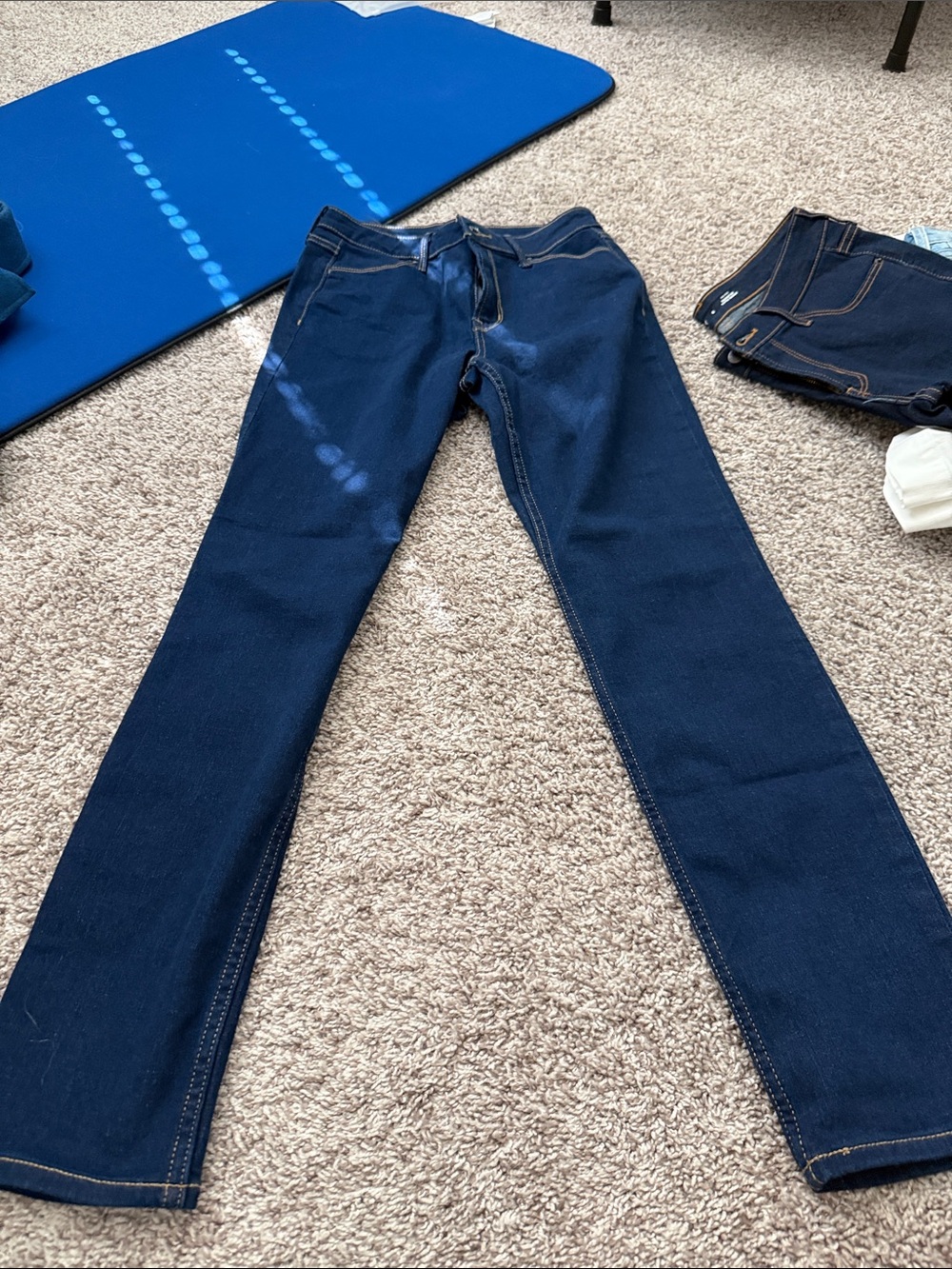 Old Navy Dark Blue Straight Leg Jeans
